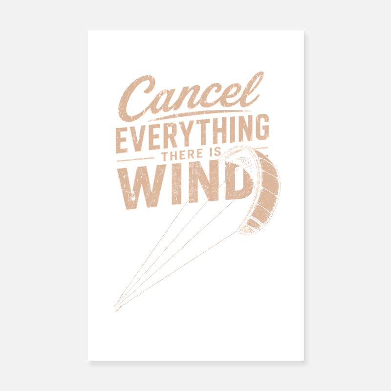 Graphique Windspruch : Annuler tout le vent Poster 20 x 30 cm