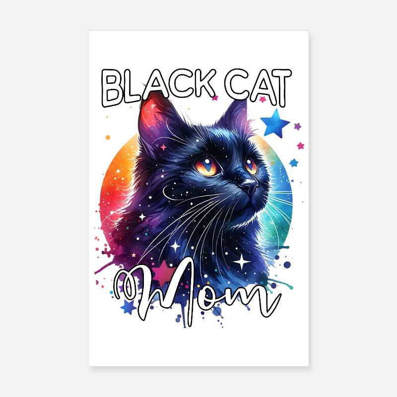 Maman Chat Noir Poster 20 x 30 cm