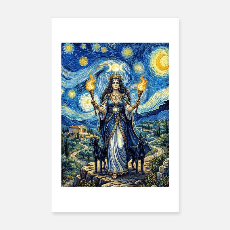 Hecate Starry Night Poster 8" x 12" (20x30 cm)