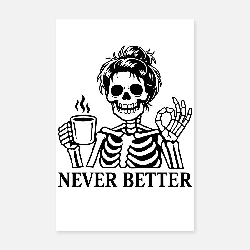 Coffee, coffee drinker, coffee drinker, funny Poster 8" x 12" (20x30 cm)