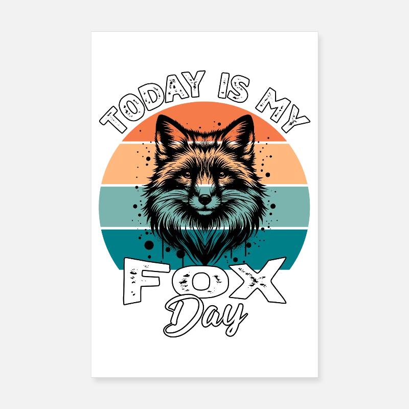 Red Fox Fox Fox Poster 8" x 12" (20x30 cm)