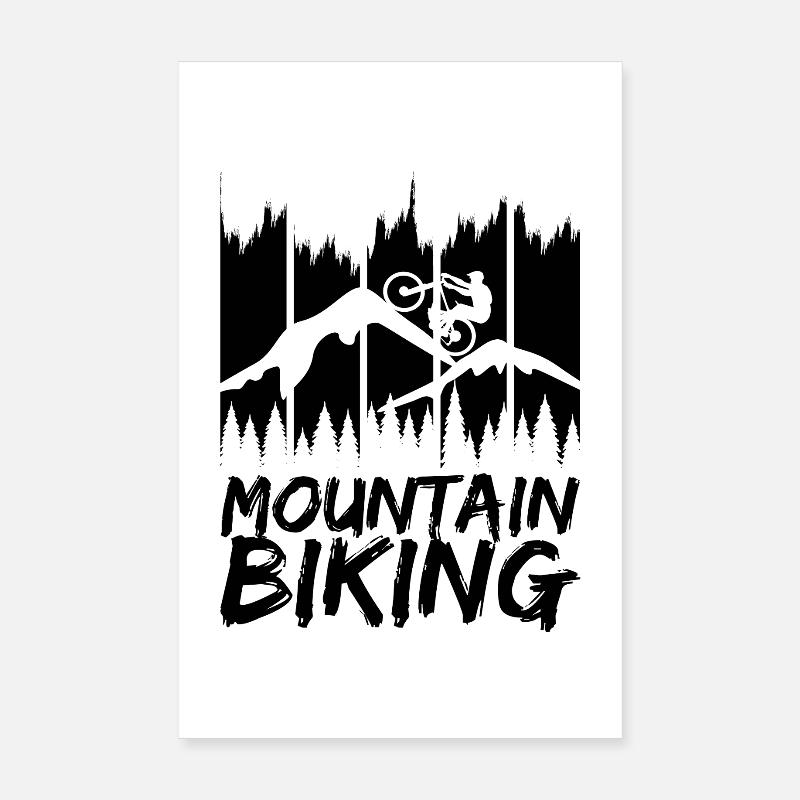 Mountain biking Poster 8" x 12" (20x30 cm)