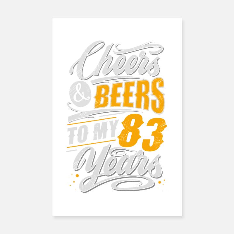 83e anniversaire Poster 20 x 30 cm