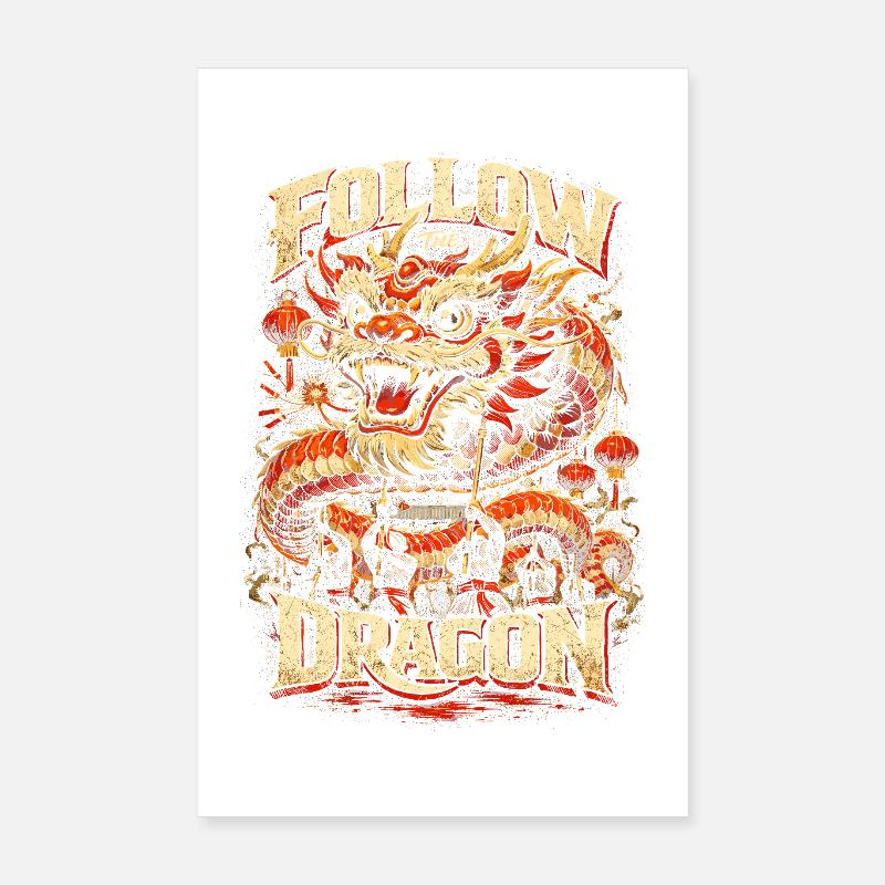 Dragon Dance Drachentanz Poster 20x30 cm