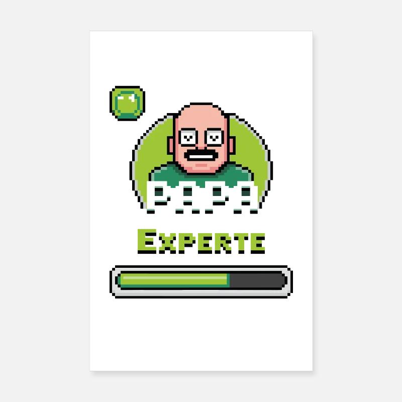 Papa Gaming Experte Level Design Poster 20x30 cm