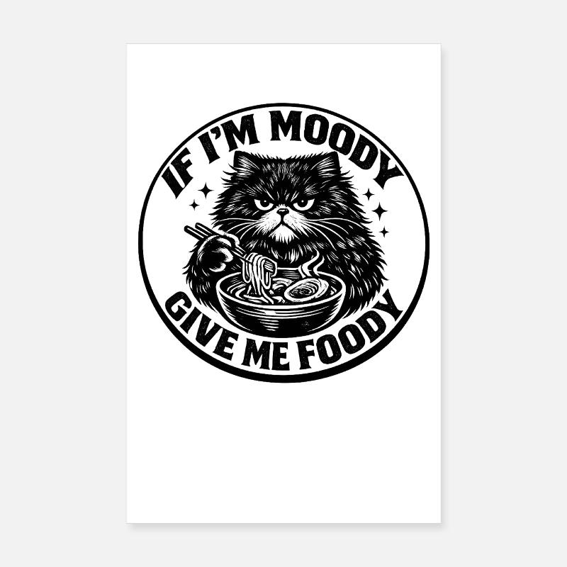 Bol de ramen Grummelkat Chat Grumpy Moody Poster 20 x 30 cm