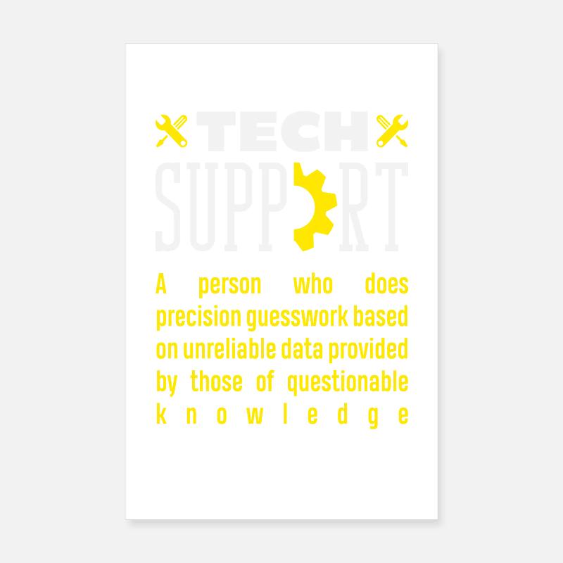 Tech Support Definition Präzisions Raterei Poster 20x30 cm