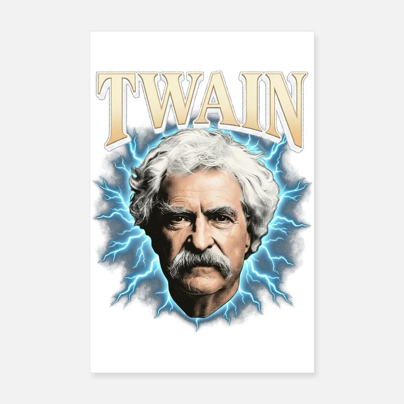 Mark Twain Thunder Poster 20 x 30 cm