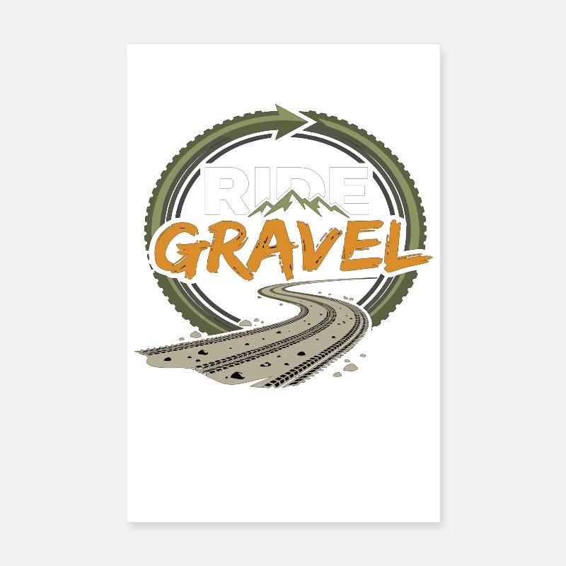 Randonnée tout-terrain en vélo de gravier Poster 20 x 30 cm