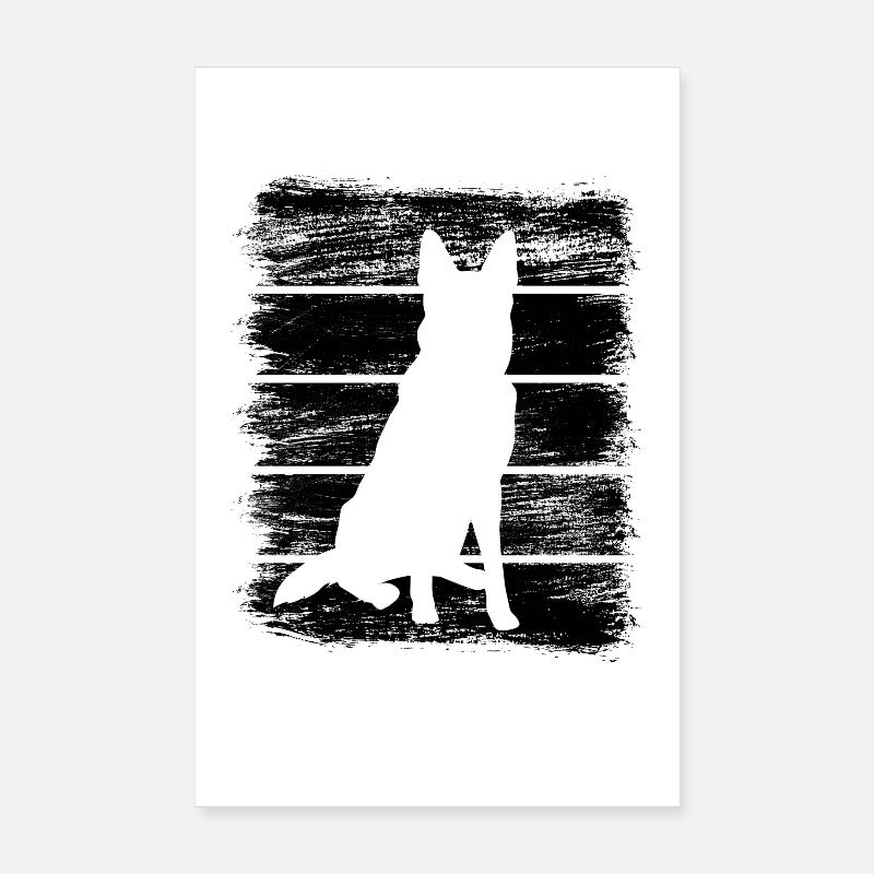 German Shepherd Drawing Poster 8" x 12" (20x30 cm)