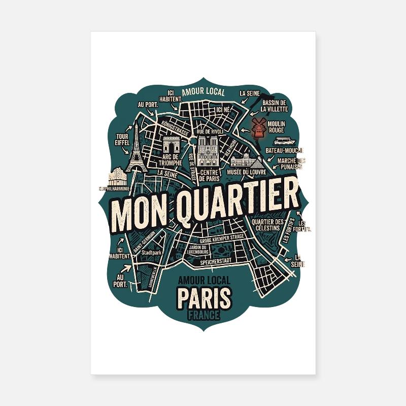 Mon Quartier Poster 20x30 cm