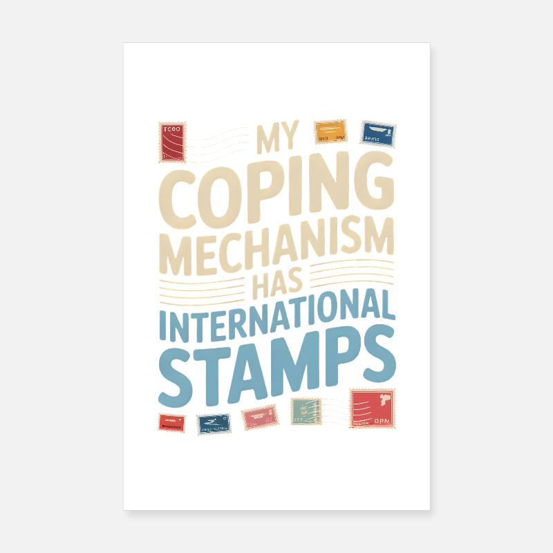 Stamps help | Postcrossing Poster 8" x 12" (20x30 cm)