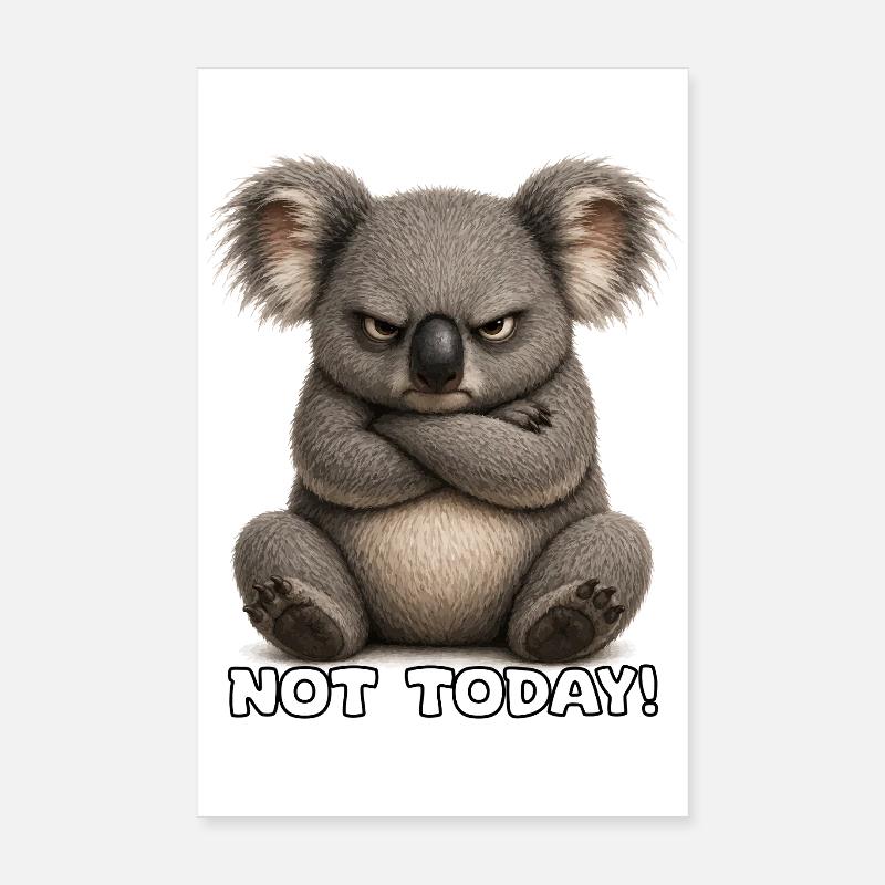 Grummeliger Koala – Not Today Poster 20 x 30 cm