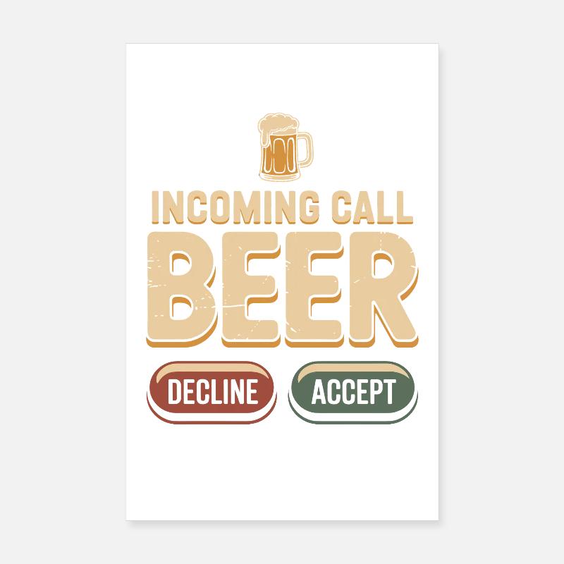 Bier Appel entrant Bière JGA Herren Männerabend Poster 20 x 30 cm