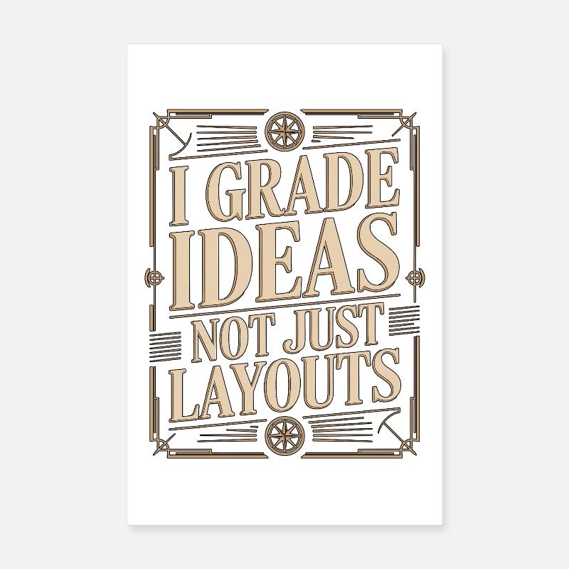 Enseignant en design I Notes Idées Instructeur en design Poster 20 x 30 cm