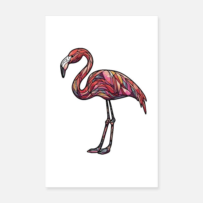 Flamant Poster 20 x 30 cm