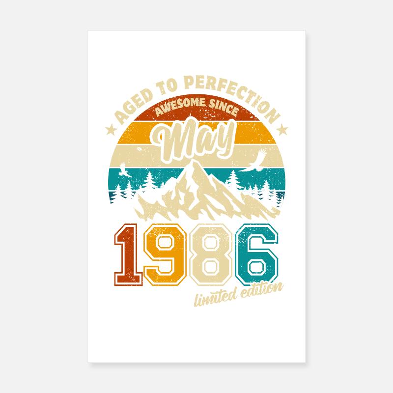 Awesome since May 1986 | Birthday | Gift Poster 8" x 12" (20x30 cm)