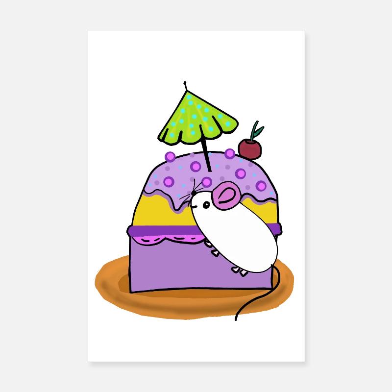 Cake Mouse Muffin Mice Poster 8" x 12" (20x30 cm)