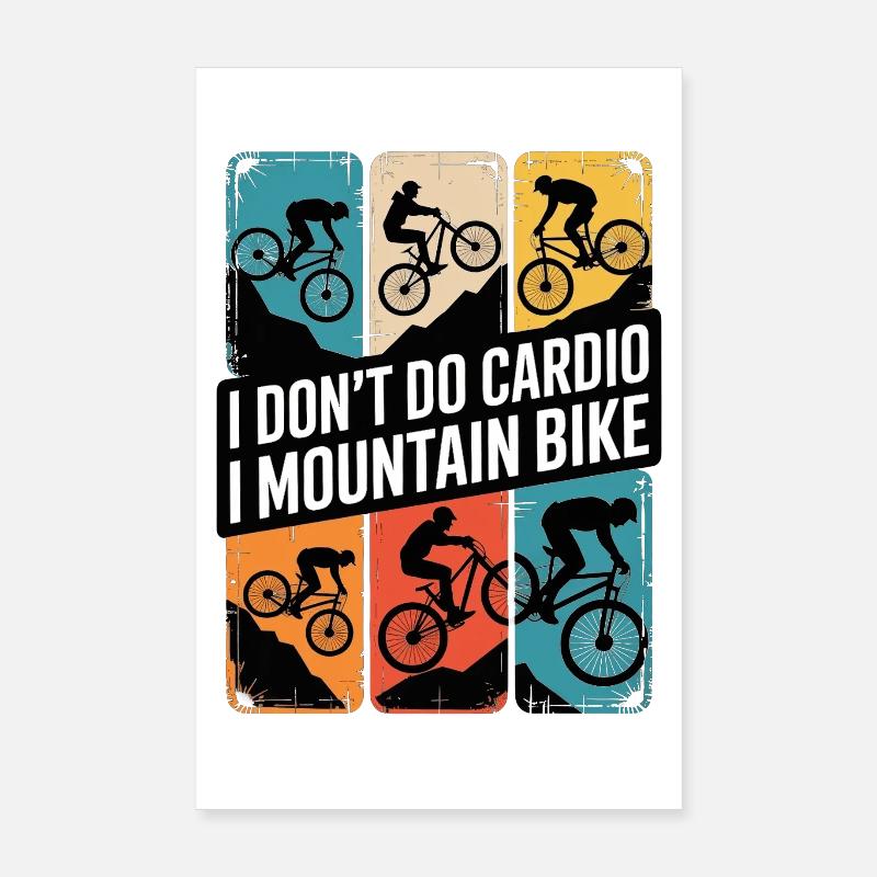 VTT, Descente, Action du cyclisme Poster 20 x 30 cm