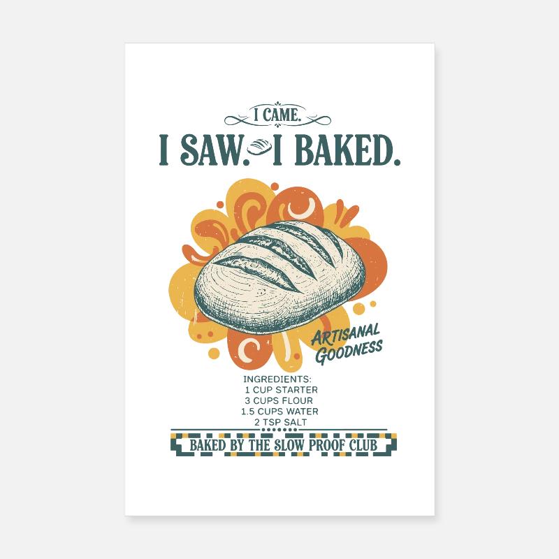 sourdough bread baking baker sourdough starter Poster 8" x 12" (20x30 cm)