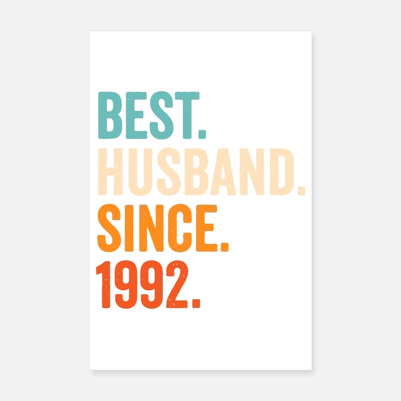 Bester Ehemann seit 1992 Poster 20x30 cm
