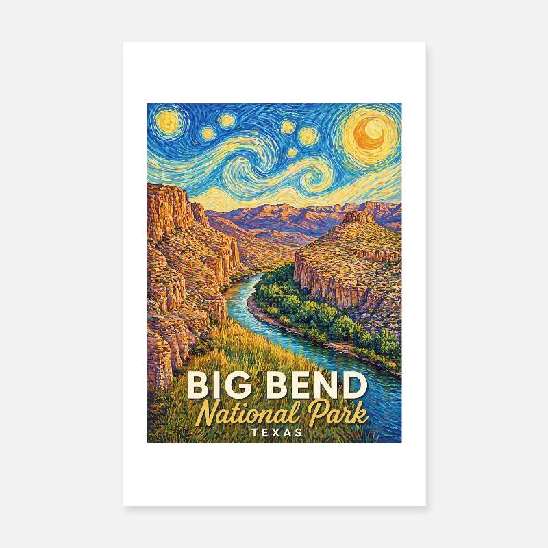 Éclaboussure de couleurs du parc national de Big Bend Poster 20 x 30 cm