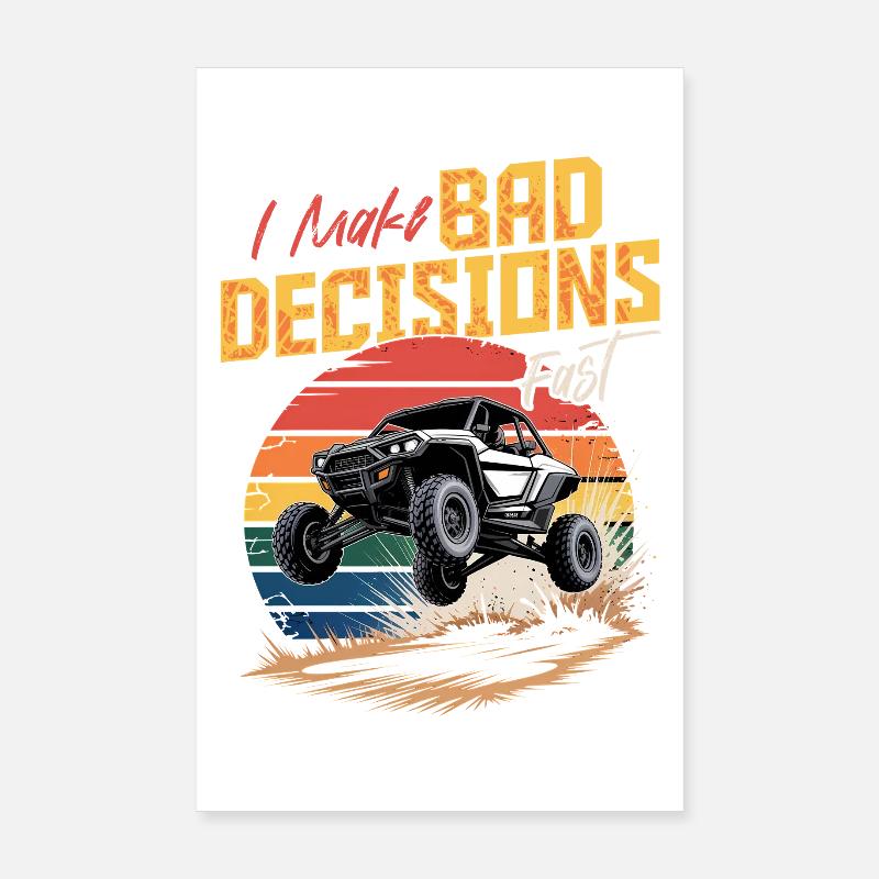 UTV Off Road 4 Wheeler Side by side Poster 8" x 12" (20x30 cm)