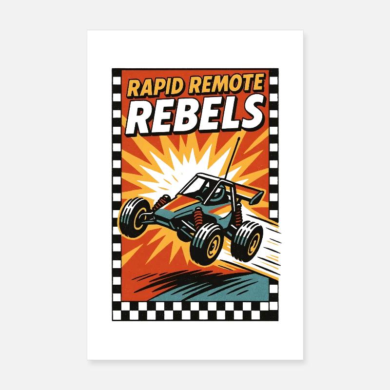 Fast RC Rebels | Offroad Buggy Poster 8" x 12" (20x30 cm)