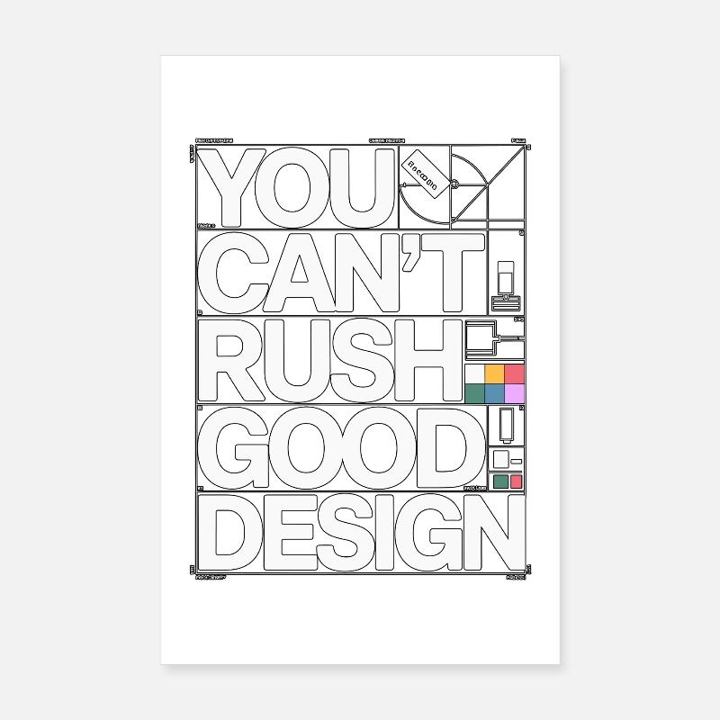 Designer d’impression, on ne peut pas se presser, bon graphiste Poster 20 x 30 cm
