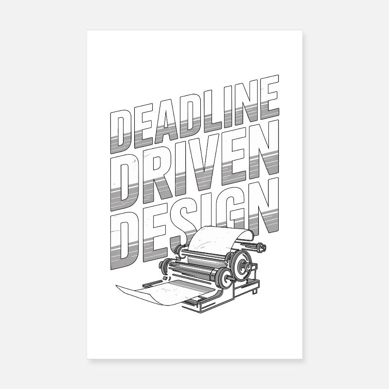 Graphiste graphiste Designer d’Impression Motivé par les délais Poster 20 x 30 cm