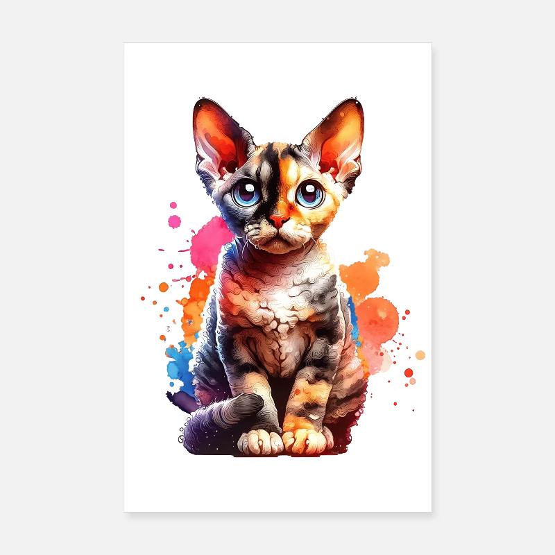 Devon Rex Geschenk Poster 20x30 cm