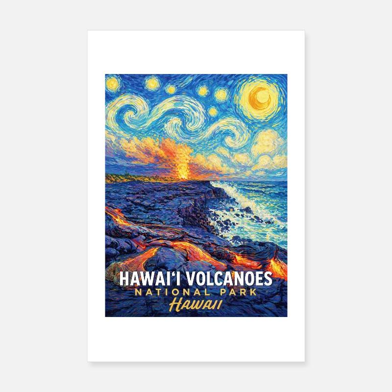 Parc national du volcan d’Hawaï Poster 20 x 30 cm
