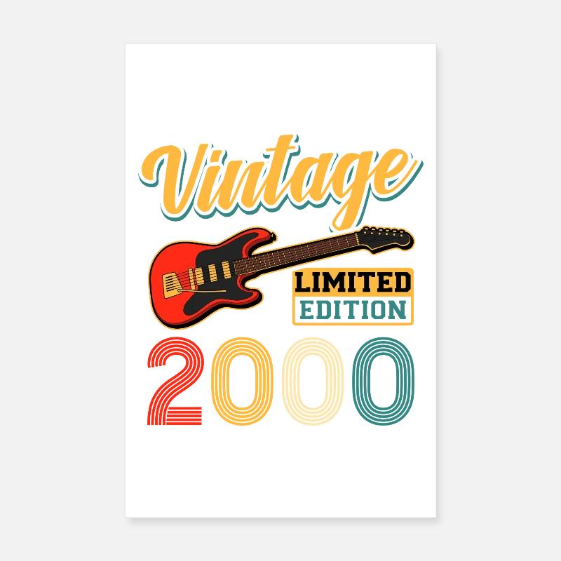 Vintage Guitar Édition Limitée Design 2000 Poster 20 x 30 cm
