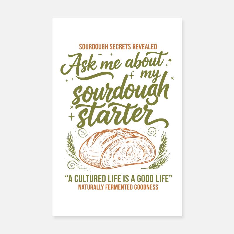 Sauerteigbrot-Backer-Bäcker-Ära Poster 20x30 cm
