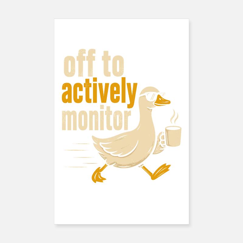 Départ pour la surveillance active Poster 20 x 30 cm