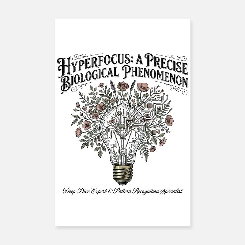 Hyperfocalisation TDAH - Spécialiste en reconnaissance de motifs Poster 20 x 30 cm