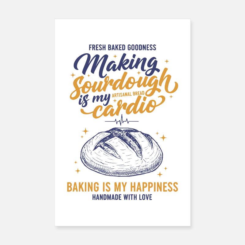 Sauerteigbrot Backen Sauerteig machen Poster 20x30 cm