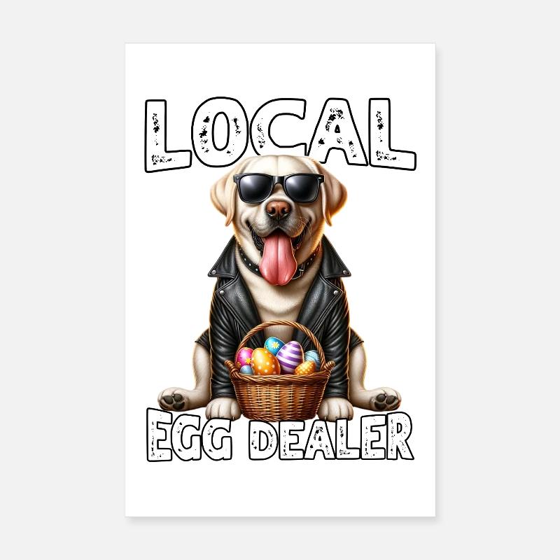 Marchand d’œufs de Pâques retriever Poster 20 x 30 cm
