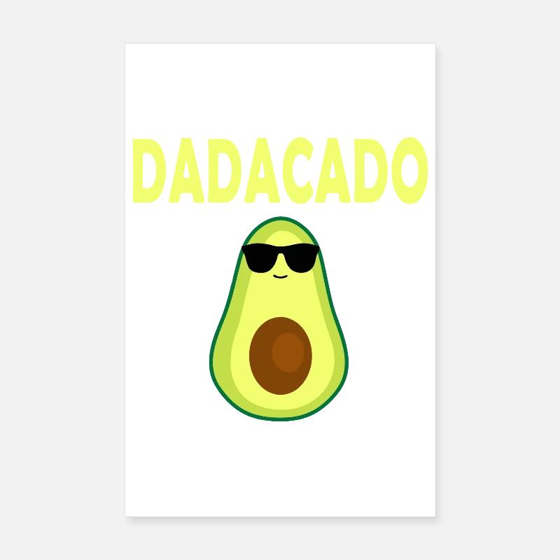 DADACADO Avocado mit Sonnenbrille Poster 20x30 cm