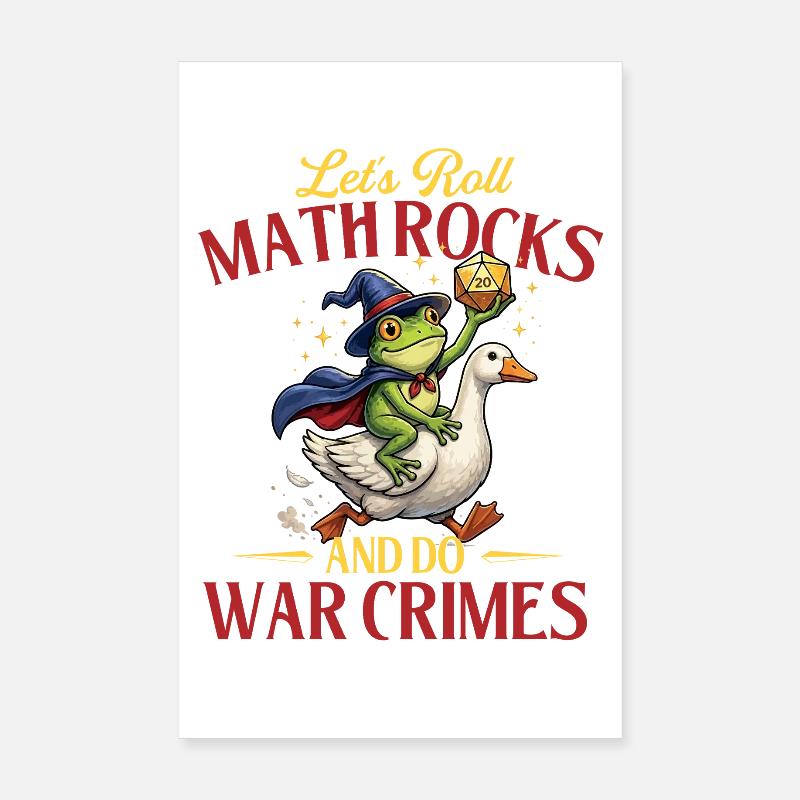 Lançant les maths dés de RPG drôles Poster 20 x 30 cm