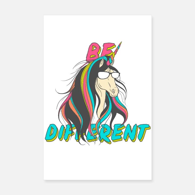 Fête de nerds de la licorne Be Different Poster 20 x 30 cm