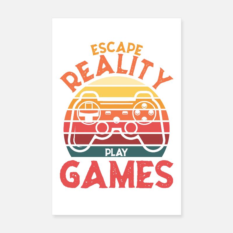 Escape Reality – Spiele & Play Retro Controller Poster 20x30 cm