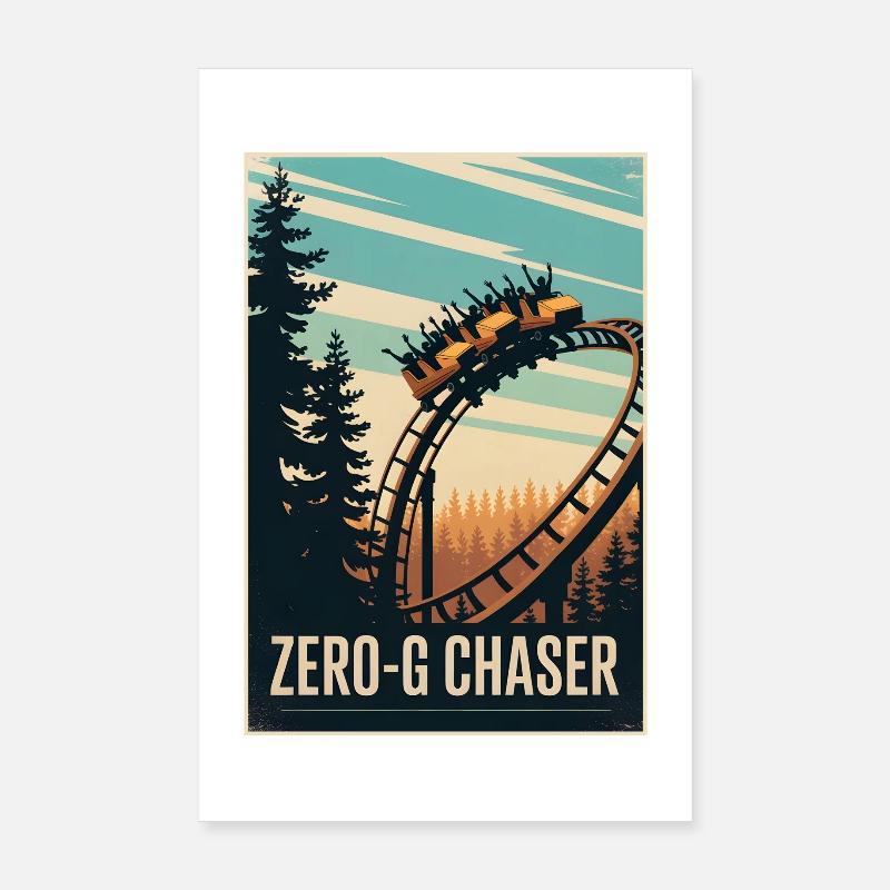 Zero-G Jäger | Achterbahn Thrill Poster 20x30 cm