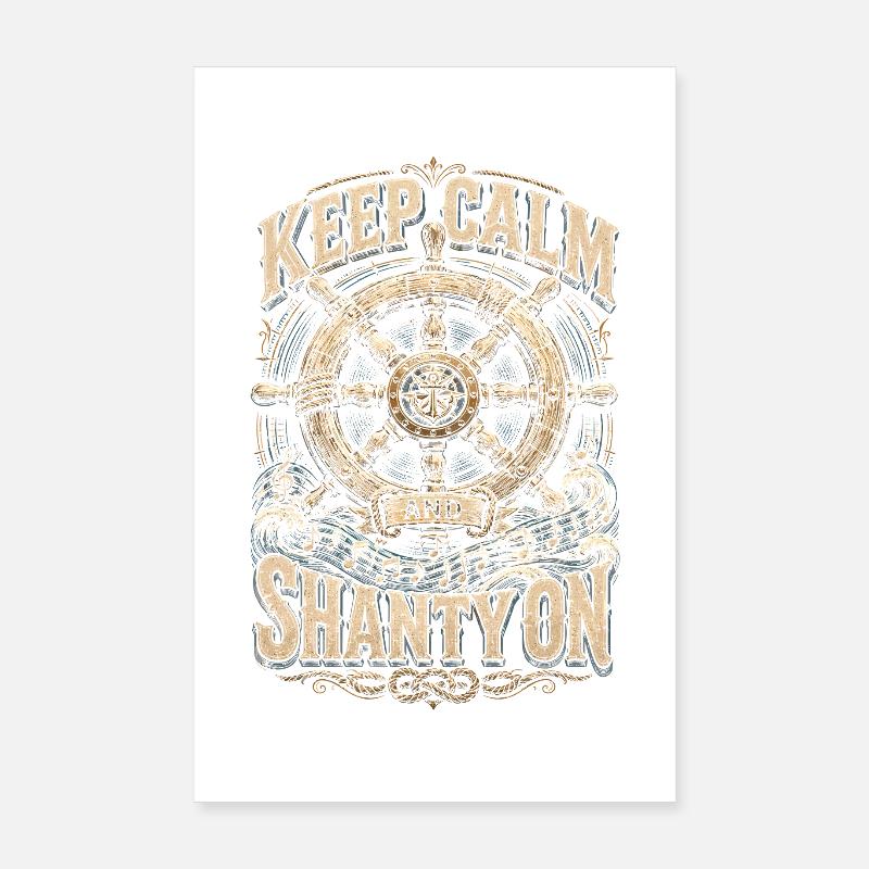 Chœur de bidons Chansons de mer Restez calmes et continuez Poster 20 x 30 cm