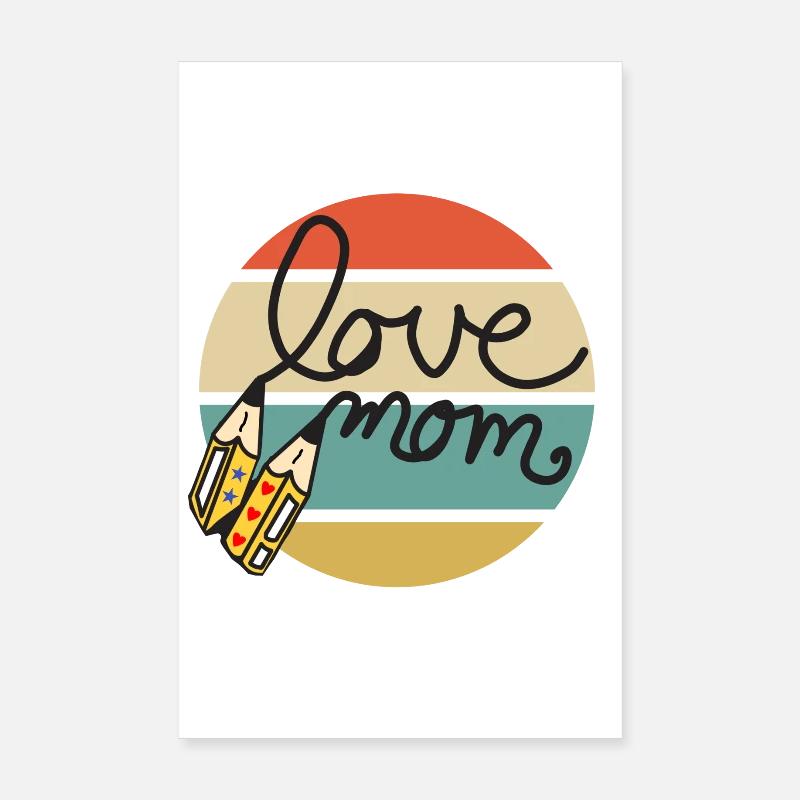Avec amour maman Poster 20 x 30 cm