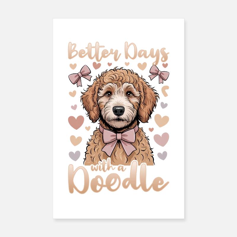 Race de chien Goldendoodle Poster 20 x 30 cm
