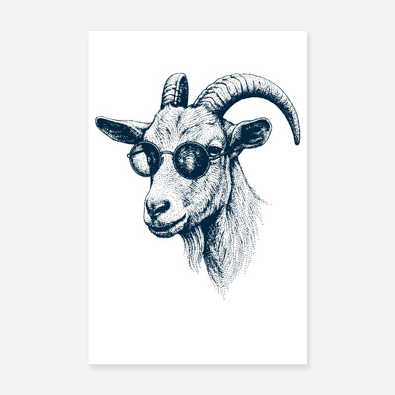 Grande Chèvre Poster 20 x 30 cm