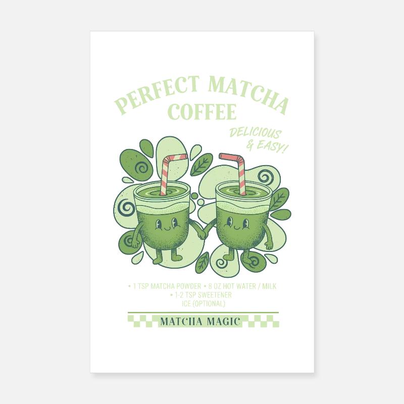 Perfekter Matcha-Kaffee Lecker und einfacher Matcha Poster 20x30 cm