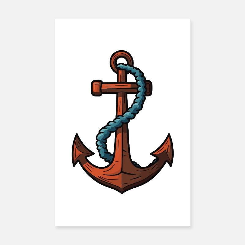 Anker Symbol Hafen Poster 20x30 cm