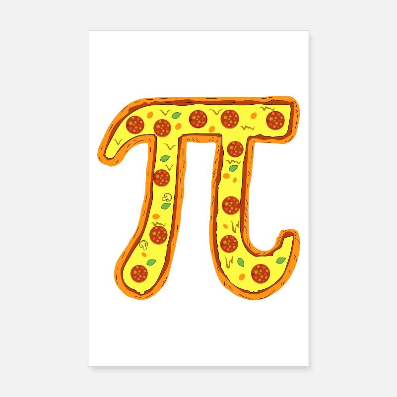 Emblème Pizza Pi, symbole Pepperoni Poster 20 x 30 cm